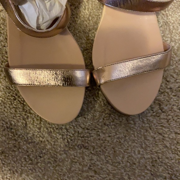 Kurt Geiger Carvela Champagne Wedges Sandals - Picture 2 of 9